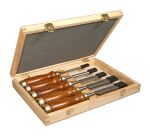 Ciseaux à bois manche bois - coffret de 5 pièces