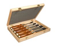 Ciseaux à bois manche bois - coffret de 5 pièces