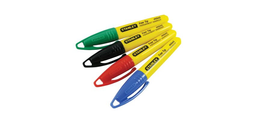 Marqueur mini pointe fine - 4 couleurs - carte de 4 pièces