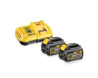 Pack 2 batteries XR FLEXVOLT 18V/54V 6Ah/2Ah Li-Ion + chargeur rapide