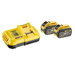 Pack 2 batteries XR FLEXVOLT 18V/54V 9Ah/3Ah Li-Ion + chargeur rapide