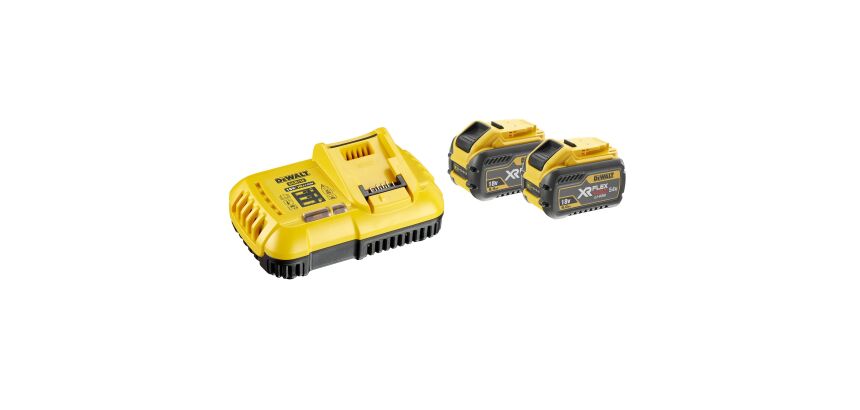 Pack 2 batteries XR FLEXVOLT 18V/54V 9Ah/3Ah Li-Ion + chargeur rapide