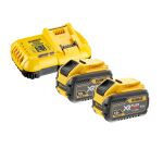 Pack 2 batteries XR FLEXVOLT 18V/54V 12Ah/4Ah Li-Ion + chargeur rapide