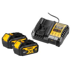 Pack 2 batteries XR 18V 4Ah Li-ion + chargeur