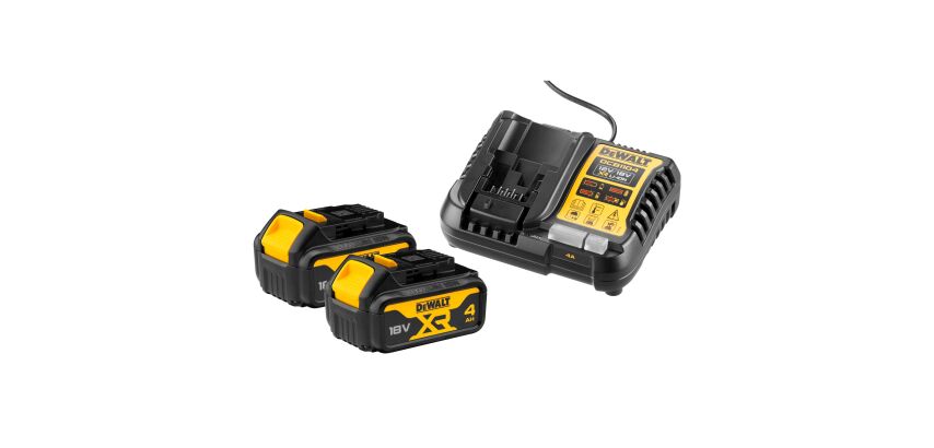 Pack 2 batteries XR 18V 4Ah Li-ion + chargeur
