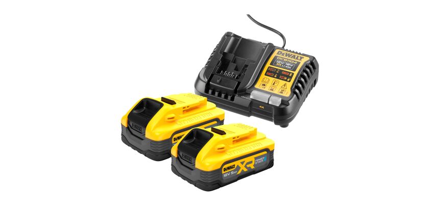 Pack 2 batteries POWERSTACK XR 18 V 5 Ah Li-ion + chargeur