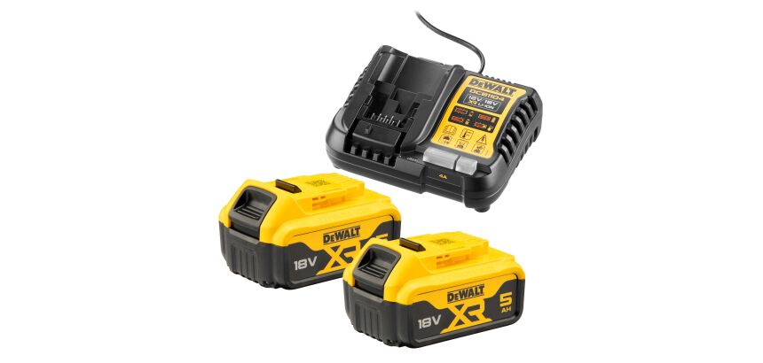 Pack 2 batteries XR 18V 5Ah Li-ion + chargeur