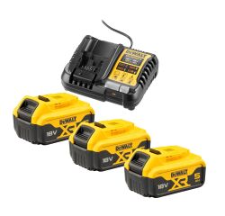 Pack 3 batteries XR 18V 5Ah Li-ion + chargeur