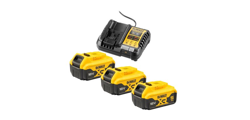 Pack 3 batteries XR 18V 5Ah Li-ion + chargeur