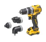Perceuse-visseuse sans fil DEWALT XR 12 V 3 Ah Li-ion Brushless à têtes multiples + 2 Batteries + 1 Chargeur