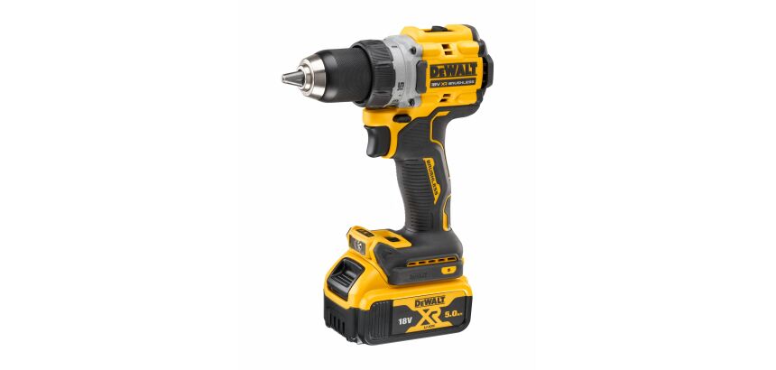 Perceuse-visseuse compacte sans fil DEWALT XR 18 V 5 Ah Li-ion Brushless + 2 Batteries + 1 Chargeur
