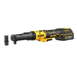 Clé à cliquet sans fil DEWALT XR 18V 1.7Ah Li-ion Brushless - Têtes interchangeables 3/8" - 1/2" + 2 Batteries + 1 Chargeur