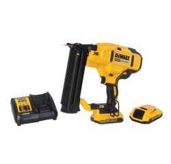 Cloueur de finition sans fil 18 Ga DEWALT XR 18 V 2 Ah Li-ion Brushless + 2 Batteries + 1 Chargeur