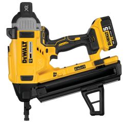 Cloueur sans fil béton et acier DEWALT XR 18 V 5 Ah Li-ion Brushless + 2 Batteries + 1 Chargeur