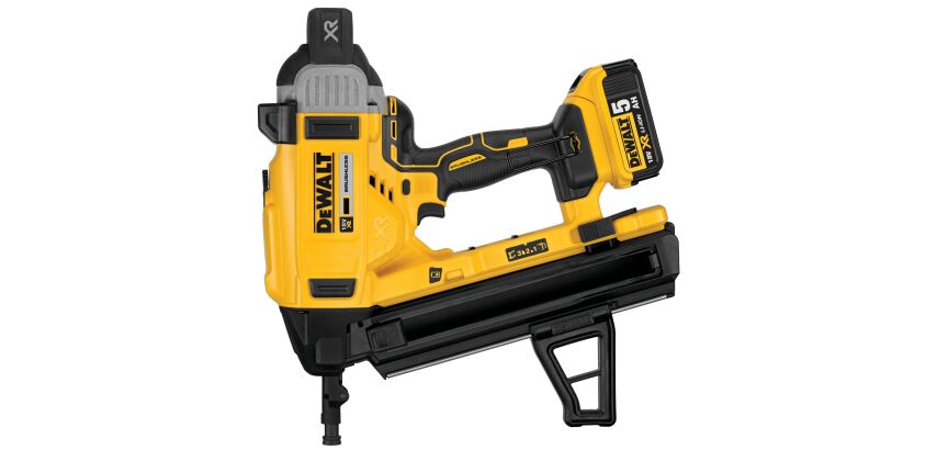 Cloueur sans fil béton et acier DEWALT XR 18 V 5 Ah Li-ion Brushless + 2 Batteries + 1 Chargeur