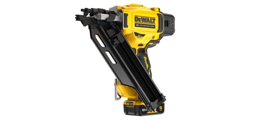 Cloueur de charpente sans fil DEWALT XR 18V 5Ah Li-ion Brushless + 2 Batteries + 1 Chargeur