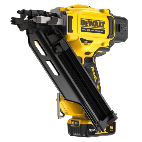 Cloueur de charpente sans fil DEWALT XR 18V 5Ah Li-ion Brushless + 2 Batteries + 1 Chargeur
