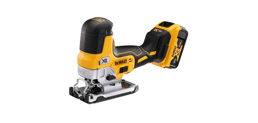 Scie sauteuse sans fil DEWALT DCS335P2-QW à prise par le corps XR 18 V 5 Ah Li-ion Brushless + 2 Batteries + 1 Chargeur