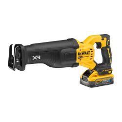 Scie sabre sans fil DEWALT XR 18 V ADVANTAGE 5 Ah Li-ion Brushless + 2 Batteries POWERSTACK + 1 Chargeur