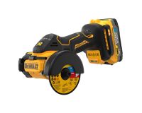 Meuleuse sans fil DEWALT DCS438E2T-QW 76 mm XR 18 V 1,7 Ah Li-ion Brushless POWERSTACK + 2 Batteries + 1 Chargeur