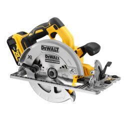 Scie circulaire sans fil DEWALT XR 18 V 5 Ah Li-ion Brushless 184 mm + 2 Batteries + 1 Chargeur