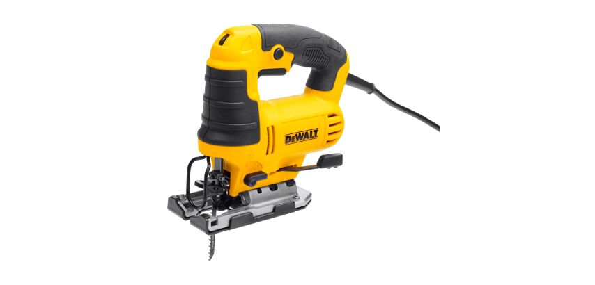 Scie sauteuse DEWALT 650 W à poignée supérieure - semelle anti-rayure