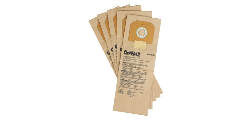 5 sacs d’aspirateur en papier - compatible avec DWV901L / DWV902M