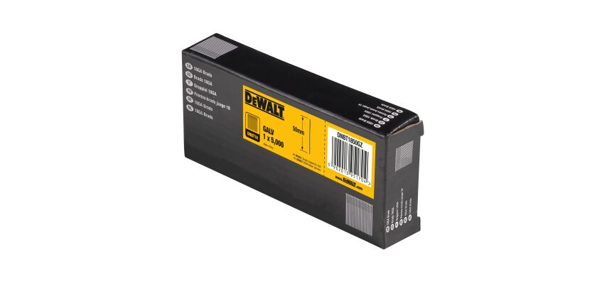 Pointes galvanisées 18 Ga DeWALT - Boîte de 5000