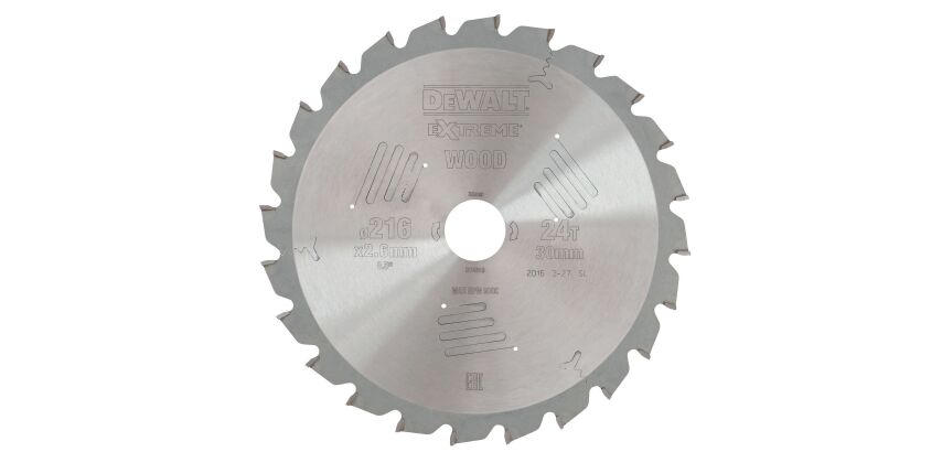 Lame scie circ stationnaire EW 216x30mm, 24 dents, ATB, -5°