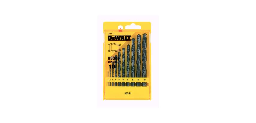 Coffret de 10 forets métal HSS-R  diam:  1 à 10mm