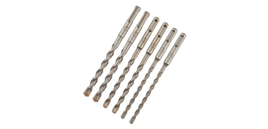 Pack de 6 forets SDS-Plus Ø : 6 mm (x2), 8 mm (x2), 10 mm (x2)