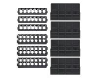 6 barrettes embouts vissage vides (3x25 mm + 3x57 mm) + 4 séparateurs TOUGHCASE