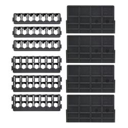 6 barrettes embouts vissage vides (3x25 mm + 3x57 mm) + 4 séparateurs TOUGHCASE