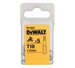 Embout de vissage Torx DEWALT 25 mm - Étui de 5