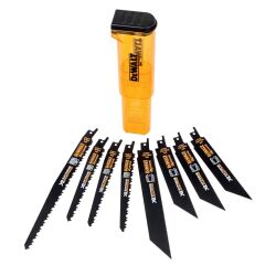 Coffret de 8 lames de scie sabre DEWALT XR Extreme Runtime pour la coupe du bois et du métal 152-230 mm