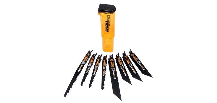 Coffret de 8 lames de scie sabre DEWALT XR Extreme Runtime pour la coupe du bois et du métal 152-230 mm