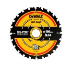 Lame de scie circulaire portative DEWALT Extreme 190 x 30 mm, 24 dents
