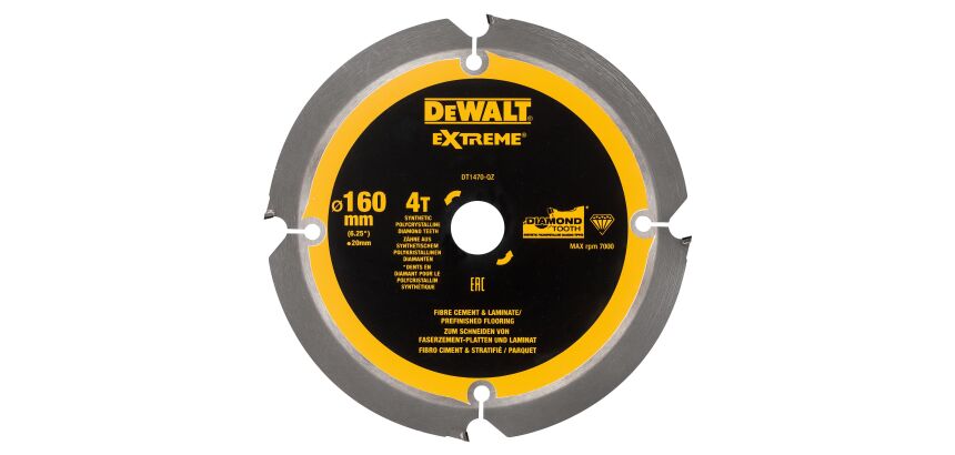 Lame de scie circulaire portative dent. diamant 160x20mm 4dts