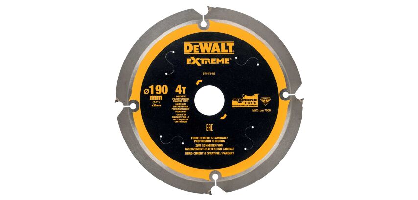Lame de scie circulaire portative dent. diamant 190x30mm 4dts