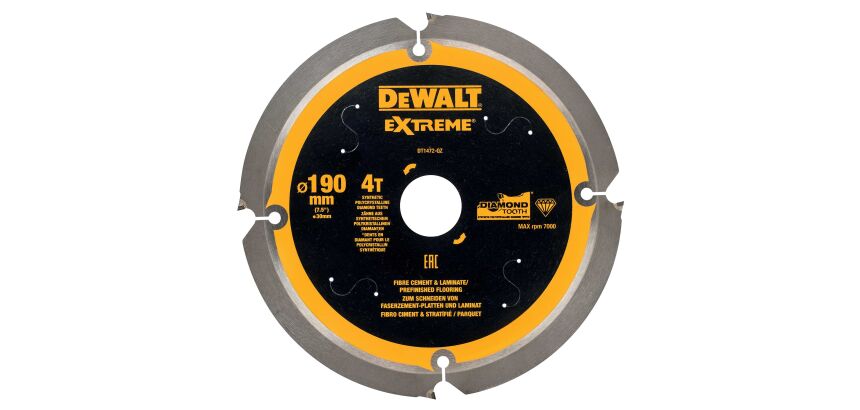 Lame de scie circulaire portative multisurfaces DEWALT Extreme denture diamant 4 dents