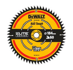 Lame de scie circulaire sans fil carbure DEWALT Elite, 184 x 16 mm, 60 dents