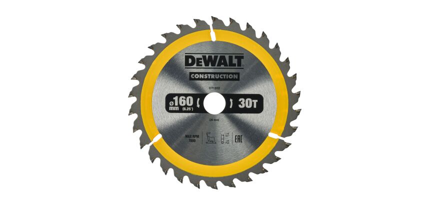 Lame scie circulaire portative Construction 160x20mm 30 dents