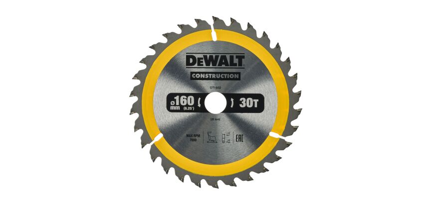 Lame scie circulaire portative Construction 160x20mm 30 dents