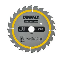 Lame de scie circulaire sans fil DEWALT Construction, 24 dents