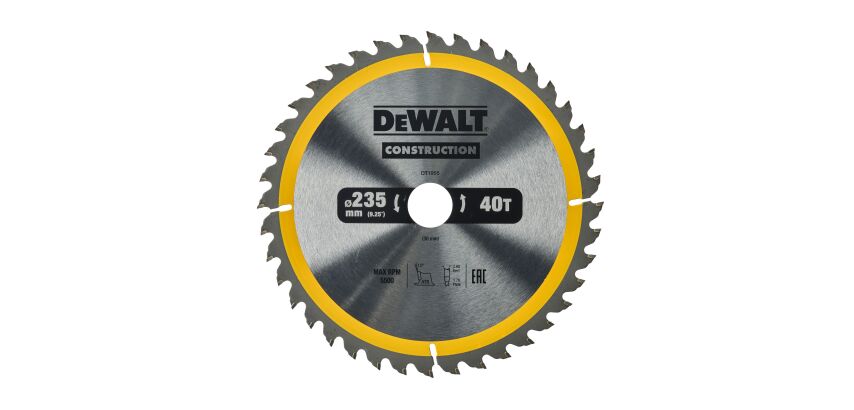 Lame scie circulaire portative Construction 235x30mm 40 dents