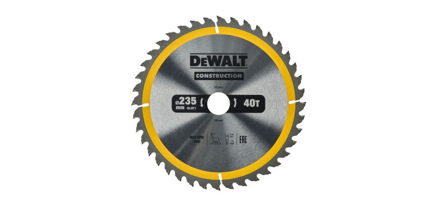 Lame scie circulaire portative Construction 235x30mm 40 dents