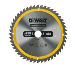 Lames scie circulaire stationnaire DEWALT Construction 250 x 30 mm, 40 dents