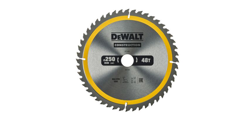 Lames scie circulaire stationnaire DEWALT Construction 250 x 30 mm, 40 dents