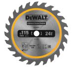 Lame de scie circulaire sans fil DEWALT Construction, 24 dents