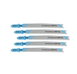 Lames scie sauteuse HSS Progressor Dewalt - Profondeur de coupe <10 mm - Attache T - Lot de 5